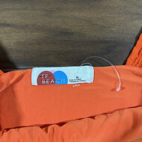 Free People Beach Size XS Orange Eleni Bodycon Midi Maxi Dress‎ - Picture 9 of 12